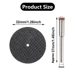 11/21/54/104pcs 32mm 연마 절단 디스크(만드렐 포함) 그라인딩 휠, 드레멜 액세서리용 금속 로터리 툴 톱