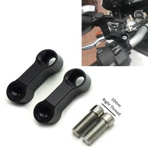 야마하 MT-10 스피드 트리플 1050 포르자 350 YZF R25 메이크 250용 오토바이 백미러 확장 라이저 연장 어