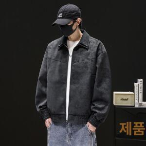 슈슈 남성 PU가죽 코트 봄 가을 캐주얼 자켓 빈티지 터틀넥 카고 라이더복 DL