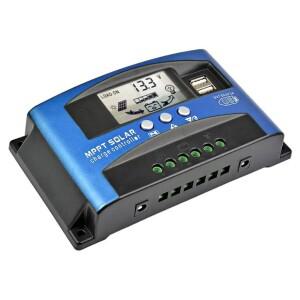 태양광 MPPT 충전 컨트롤러 40A 60A 100A (로드/듀얼 USB/LCD 포함) 12V 24V 자동 패널 레귤레이터