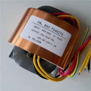 R코어 변압기, 50W 듀얼 18V R40 220V-18V-0-18V, 1.4A 타입 맞춤형 구리 실드 전력 증폭기