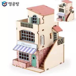 미니 카페 드 유럽 플로렌스 모형집 나무판조립장난감 모형조립재료