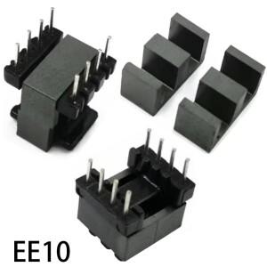 수직 수평 변압기 페라이트 마그네틱 코어 코일, 베이클라이트 스켈레톤 구 보빈, EE10 4 + 핀, 8P Mn-Zn