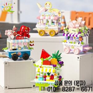 HUIQIBAO DIY 푸드 스트리트 뷰 샵 시리즈 스시 편의점 빌딩  건축 벽돌 장난감 성인 선물용