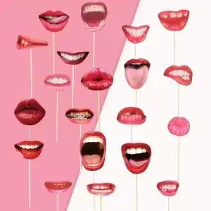 20 Pcs 립 입 Pbooth 소품 Selfie 파티 생일 웨딩 할로윈 용품 장식