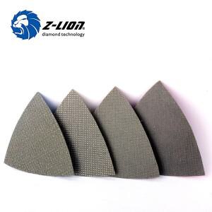 Z-LION 75mm 삼각형 다이아몬드 연마 패드 Fein Multimaster Dremel Renovator와 같은 멀티 도구 용 전기