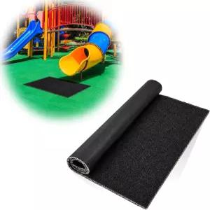 론들 대형 야외 놀이터 미끄럼틀 충격 흡수 랜딩 패드 39x24인치 블랙 PVC 코일 언더 스윙스 가든 산책로