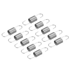 uxcell 50Pcs 확장 스프링 9/32인치 x 1-3/16인치 0.027인치 스틸 듀얼 후크 텐션 기계 제작용