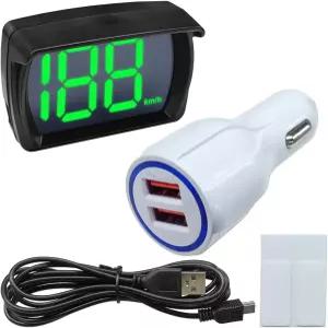 DUSCOKE 자동차 HUD GPS 디지털 속도계 LED 대형 폰트 헤드업 디스플레이가 장착된 KM/H 트럭 SUV