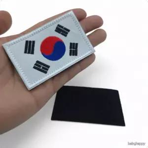 태극기 자수패치 벨크로 와펜 의류 가방 부착용 국기 뱃지