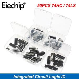 50PCS 집적 회로 논리 IC 74HC/74LS DIP-14 5 값 칩 분류 상자 키트 전자 부품
