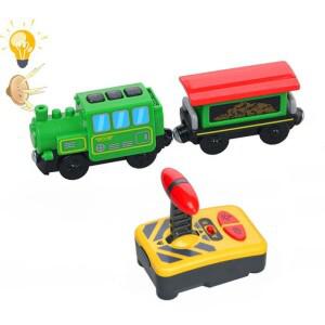 새로운 RC 전기 Remte 제어 트럭 나무 레일 자동차 장난감 Raiway 어린이 선물