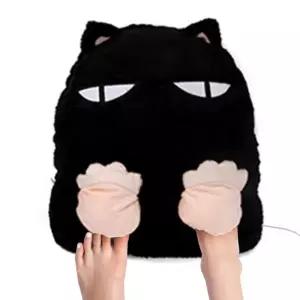 블랙캣 고양이 USB 발열쿠션 발난로 방석 손난로로 사무실로 업무용로 학생로 따뜻한로 발보온기 풋보 용품