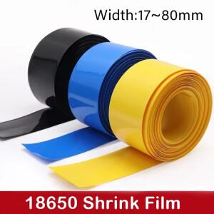 18650 열 수축 Lipo 배터리 PVC 필름 팩 폭 17mm ~ 80mm 절연 랩 리튬 케이스 케이블 슬리브