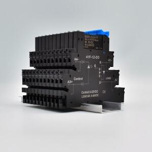 1pcs DC 제어 AC 6A 슬림 인터페이스 솔리드 스테이트 릴레이 모듈 din ssr 41F-1Z-C2 레일