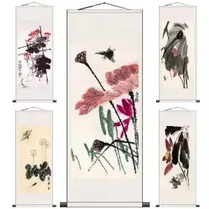 사군자그림 동양화 족자 벽장식 포스터 난초 걸이식 길조 세트 사군자