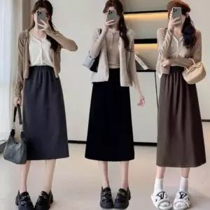 데이트룩 선물 큐롯 롱치마 정장스커트 캐쥬얼 밴딩 여성 치마