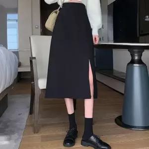 데이트룩 여성 캐주얼 롱 슬릿 봄 가을 패션 스커트 LKTS06