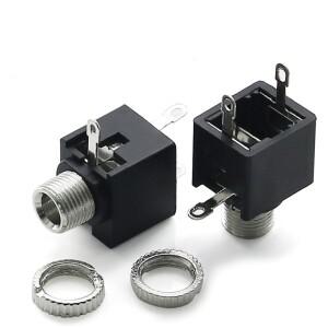 좋은3.5mm 암 오디오 커넥터 DIP 헤드폰 잭 소켓 모노 채널 PJ-301M 3 핀 10개