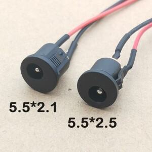 5.5x2.1mm 편리한 스냅  DC 전원 잭 소켓 암 패널 마운트 커넥터 포트