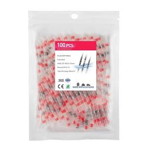 100PCS 열 수축 와이어 커넥터 SST 방수 슬리브 AWG26-10 버트 전기 스플라이스 주석 납땜 씰 터미널