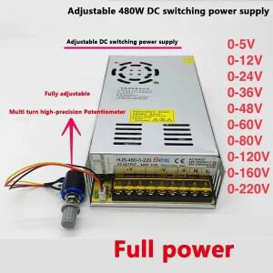 AC-DC 5V-220V 디지털 가변 전압 조정 전원 공급 장치 300W-480W 스위칭 변압기 어댑터