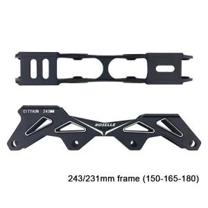 롤러 스케이트 프레임 243 인라인 섀시 알루미늄 합금 플랫 76-80mm 4x80mm 휠 슬라롬 슬라이드 231 mm