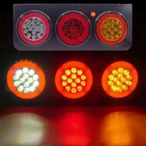 24V 차량용 LED 3구 테일램프 2개세트 데루등 후미등