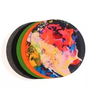 LP 비닐 레코드 오디오 교체용 펠트 턴테이블 플래터 매트 슬립 DIY 액세서리 두꺼운 1PC