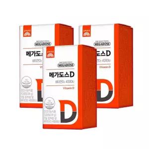 고려은단 메가도스D 비타민D3 4000IU 200mg x 120정 3개