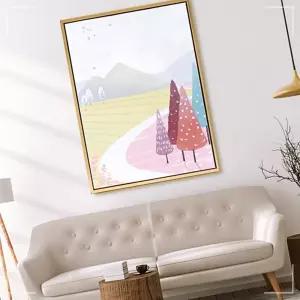 IKWC0E7AF 이시아르 벽걸이 30x40cm 거실 일러스트 공간 감성 잔잔한그림 풍경 캔버스 액자