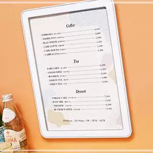 IKWC0F47E 슬라이딩프레임A3 흰색 외경 339x462 A7783 메뉴판 인증서 수료증 홍보물 공고문 병원 부착형
