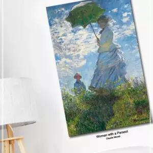 IKWF158A8 파라솔을 든 여인 모네 35x55cm 그림 거실 사무실 캔버스 액자 인테리어