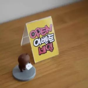 메뉴안내 쇼클립 포스터진열 학교 210x148mm 사무실부서명 파티션꽂이 광고안내문 관공서 양면 메모꽂이