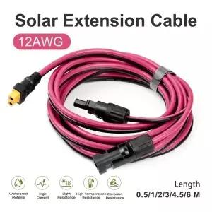 XT60 암태양 패널 커넥터 12AWG 전원 코드 에너지 저장 충전 케이블 태양계 액세서리