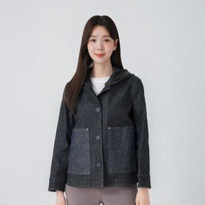 PAT 니트 후드 데님 자켓_MI61202