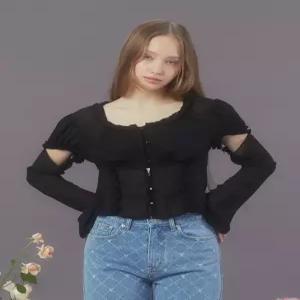 TWO-WAY CHIFFON BLOUSE BLACK 843101