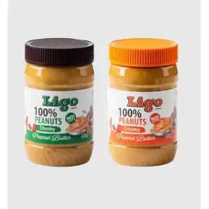 LIGO 100% 네츄럴 땅콩버터 땅콩잼 453g 천키 2개입