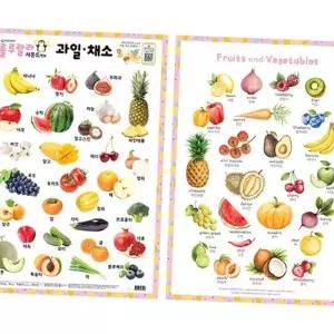 사운드 양면 벽보 - 룰루랄라 과일 채소