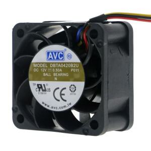 무소음 냉각 선풍기 PWM 서버 AVC 4020 DBTA0420B2U, 40x40x20mm, 40mm, 4cm, DC 12V, 0.5A, 4 핀
