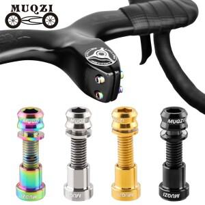 MUQZI 티타늄 볼트 M5x17mm 자전거 너트 합금 줄기 MTB 도로 접이식 나사 액세서리