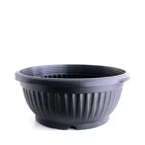 플라스틱 분재용 화분 직사각 다육 식물용 포트 17x11cm 블랙