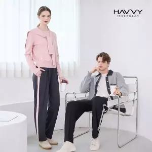 [NS홈쇼핑][HAVVY] 하비 양면 기모원단 사방스판 남녀 밴딩팬츠 3종세트..[35694160]