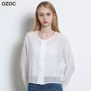 오조크 OZOC 라운드넥 시스루 블라우스 나시세트 택가격 128000원 25931059734612 842542