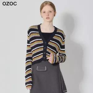 오조크 OZOC 브이넥 컬러 스트라이프 가디건 택가격: 74000원 842532