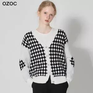 오조크 OZOC 체커보드 포인트 루즈핏 가디건 택가격: 119000원 842531