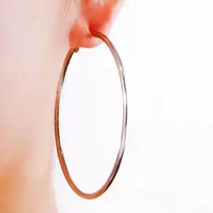 실버 귀걸이 악세사리 원형 심플 원터치 써지컬 슬림 링 03써지이어일1p-60mm