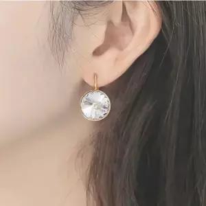 서클 귀걸이 골드 화이트 귀걸이추천 여자귀걸이 크리스탈 오스트리아 14mm