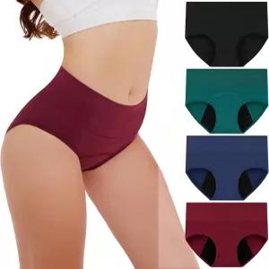 여성용 메사치 시대 속옷 면 팬티 누수 방지 하이웨이스트 월경용 산후용 힙스터 브