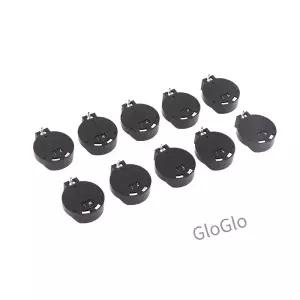 10PCS 환경 보호 재료 CR2032 코인 셀 배터리 홀더 케이스 블랙 버튼 소켓